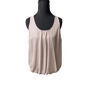 Ann Taylor LOFT Women’s XS Pink Champagne Ribbon Tie Back Shimmering Top